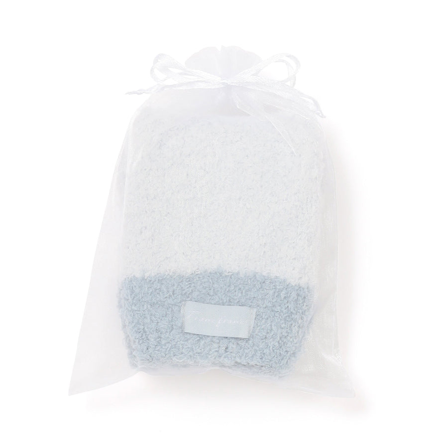 もちもちニット ハンドウォーマー ライトブルー