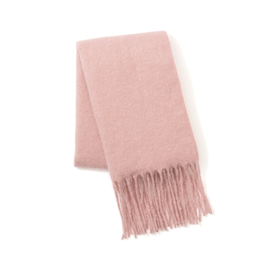 モヘアライク マフラー ピンク