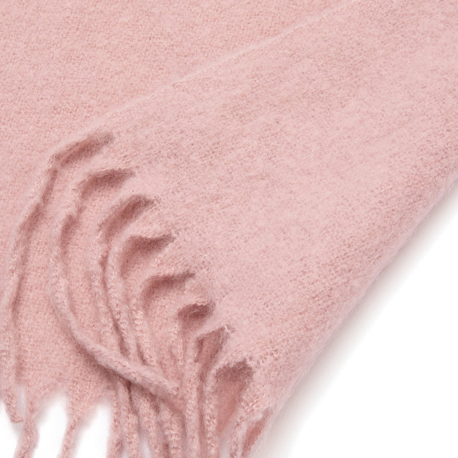 モヘアライク マフラー ピンク