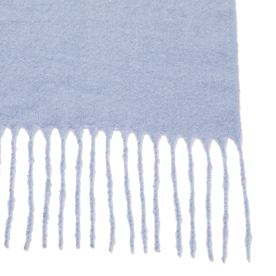 モヘアライク マフラー ライトブルー