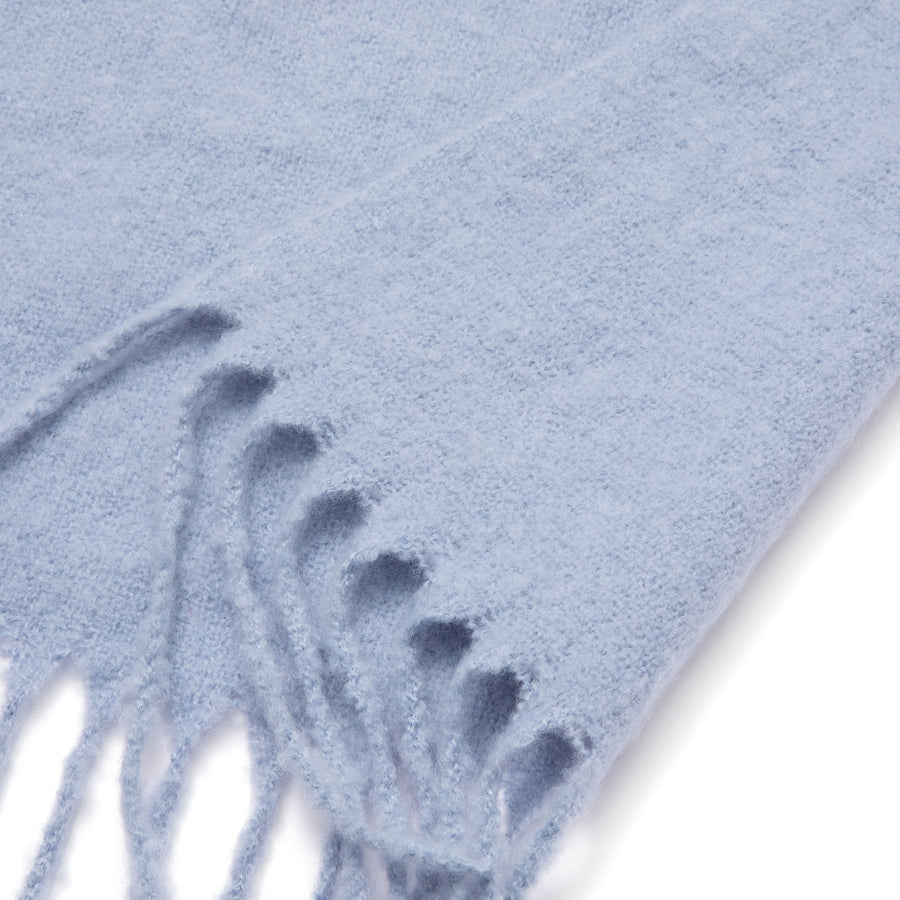 モヘアライク マフラー ライトブルー