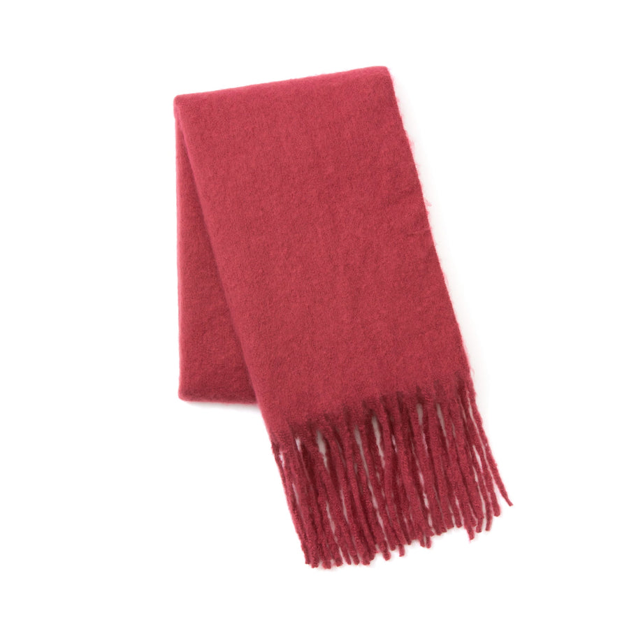 モヘアライク マフラー ダークピンク