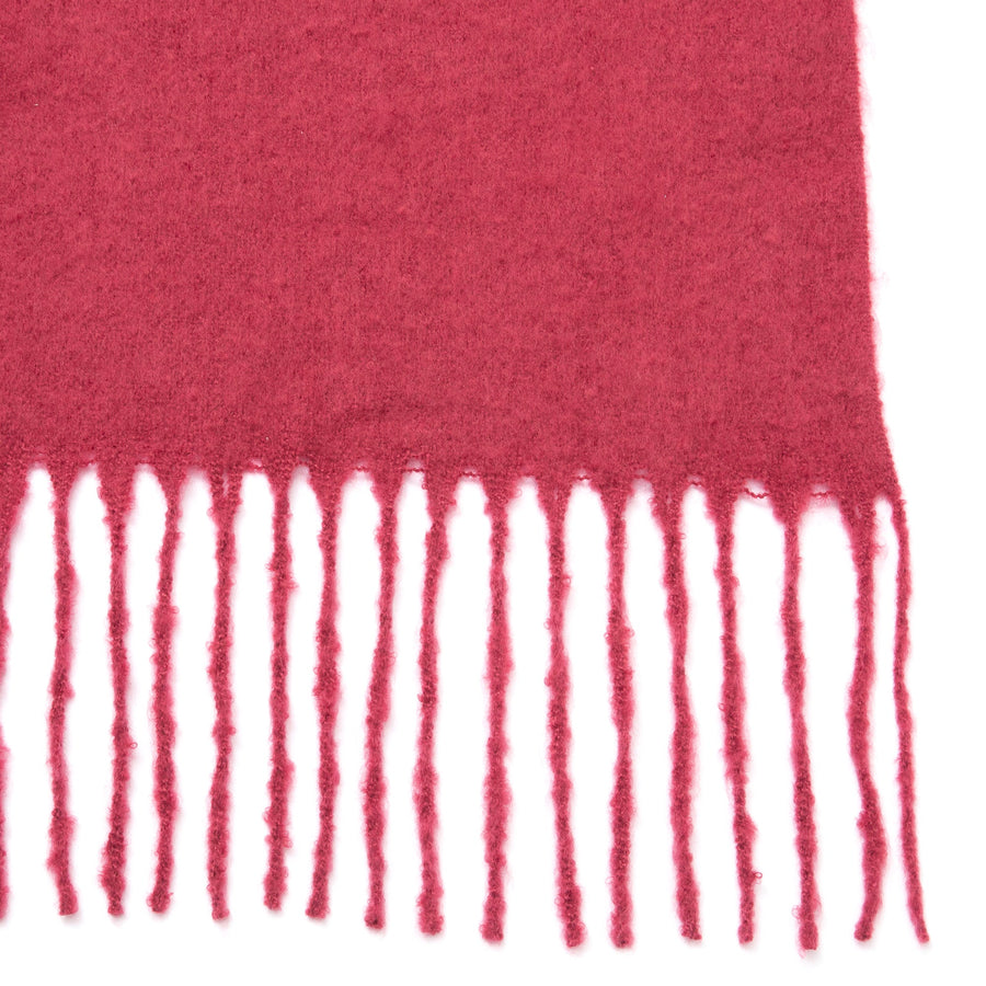 モヘアライク マフラー ダークピンク