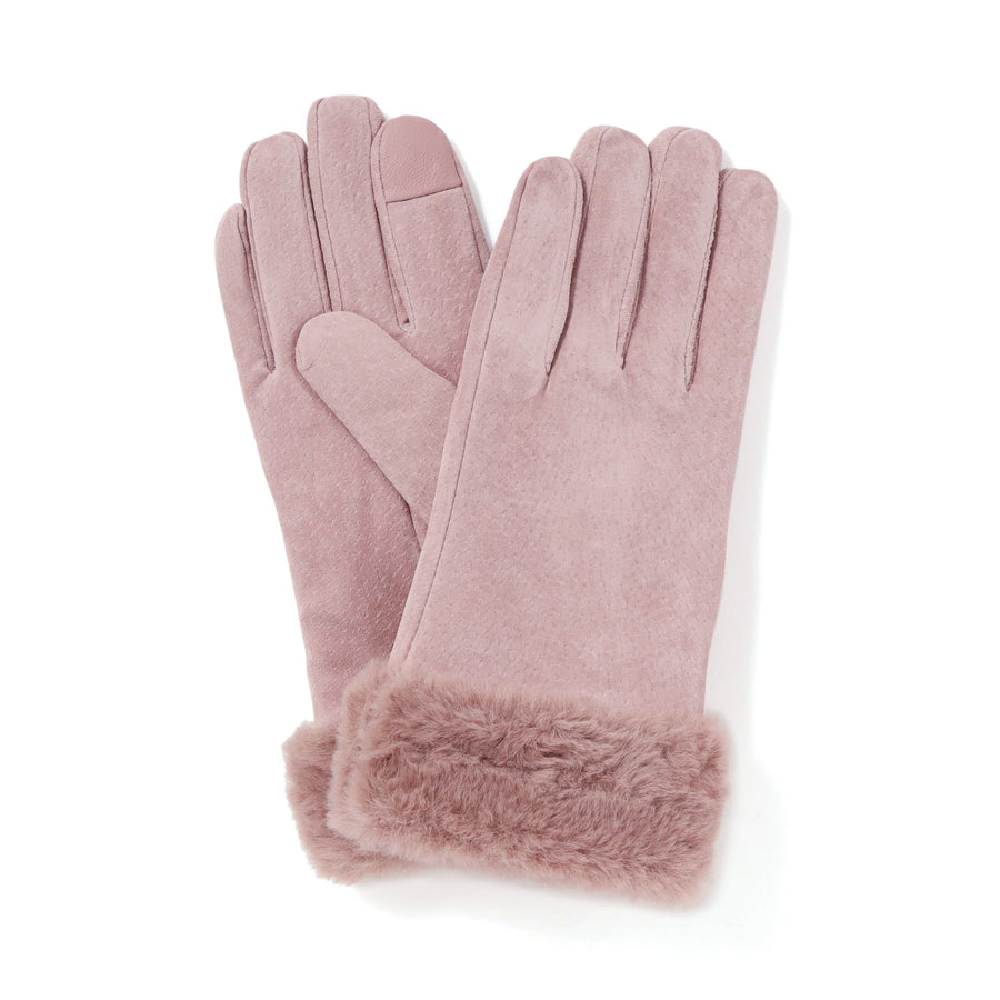 スエードグローブ ピンク