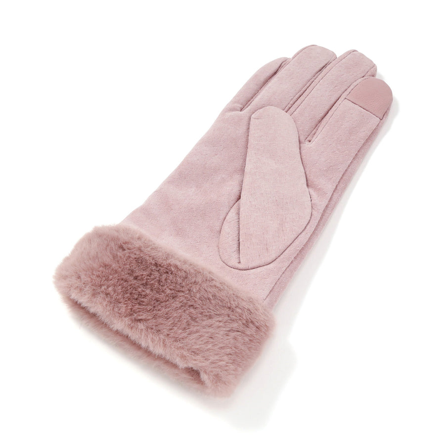 スエードグローブ ピンク
