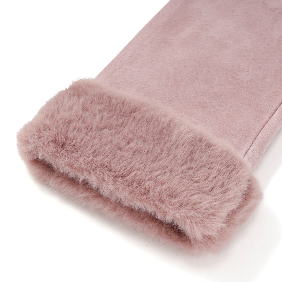 スエードグローブ ピンク