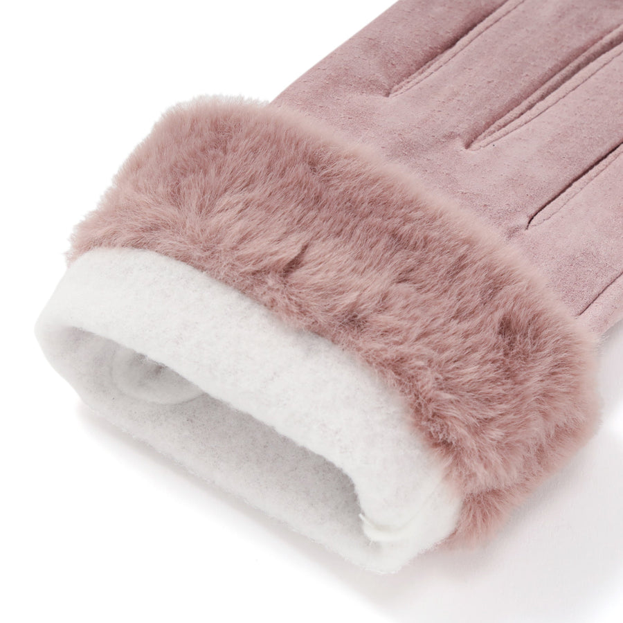 スエードグローブ ピンク