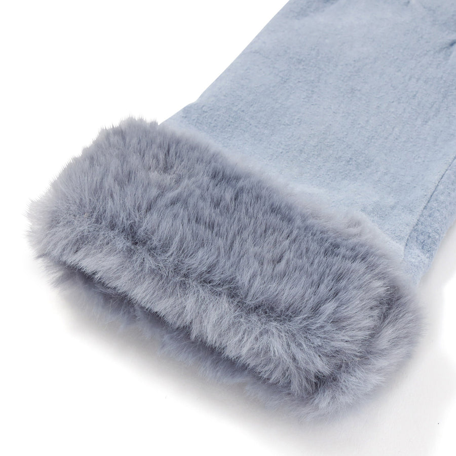 スエードグローブ ブルー