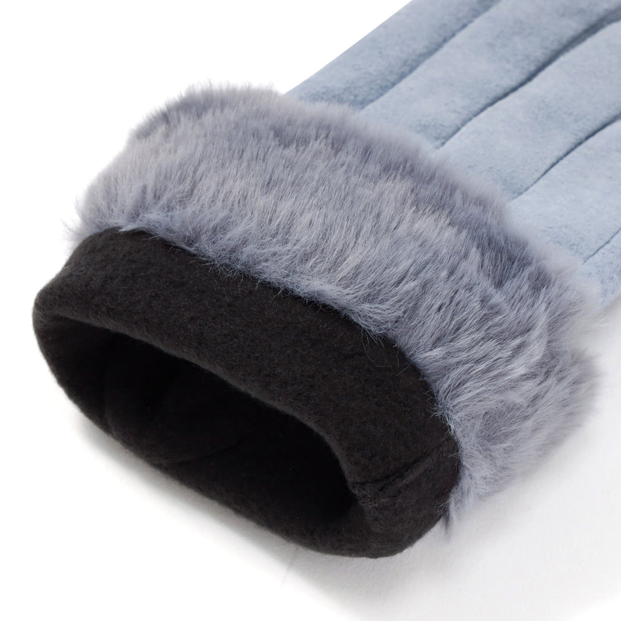 スエードグローブ ブルー