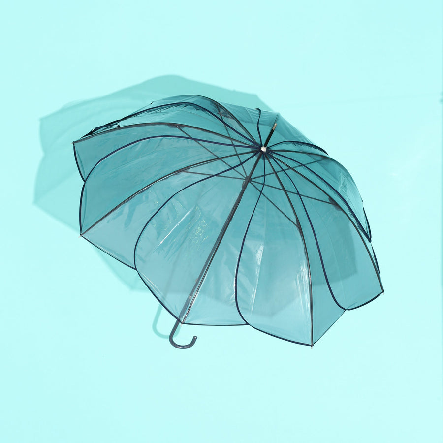 Clear Umbrella Color Piping Long Umbrella 58cm Gray