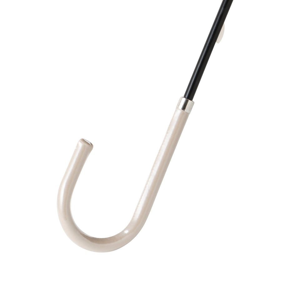 遮光 バイカラーパイピング 長傘 58cm ホワイト（晴雨兼用）