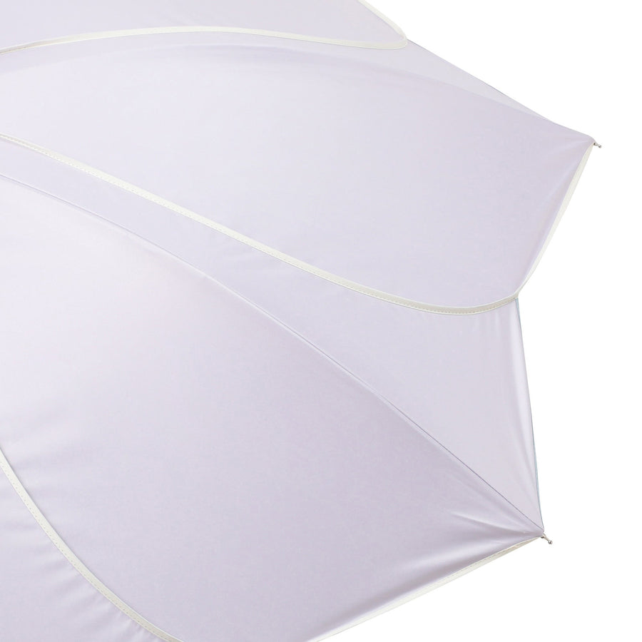 遮光 バイカラーパイピング 長傘 58cm パープル（晴雨兼用）