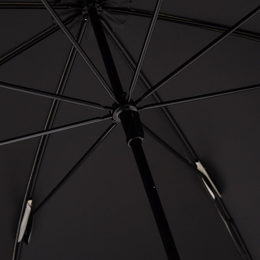 遮光 ドットグリッターヒートカット 長傘 58cm ホワイト（晴雨兼用）