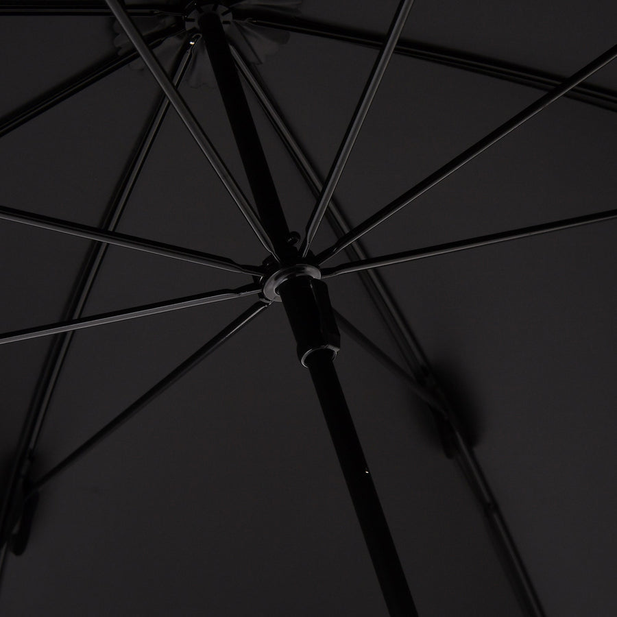 遮光 ドットグリッターヒートカット 長傘 58cm ブラック（晴雨兼用）
