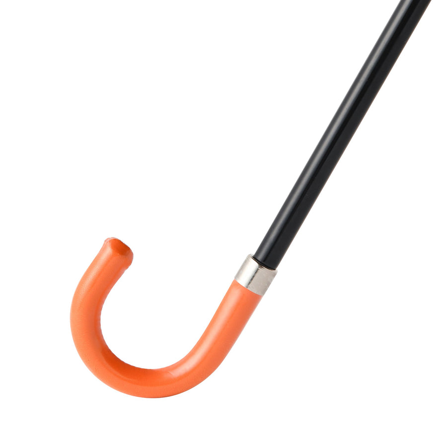 遮光 ウェーブパイピング 折りたたみ傘 50cm オレンジ（晴雨兼用）