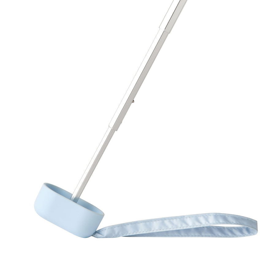 遮光 コンパクト スカラップ 折りたたみ傘 47cm ライトブルー（晴雨兼用）