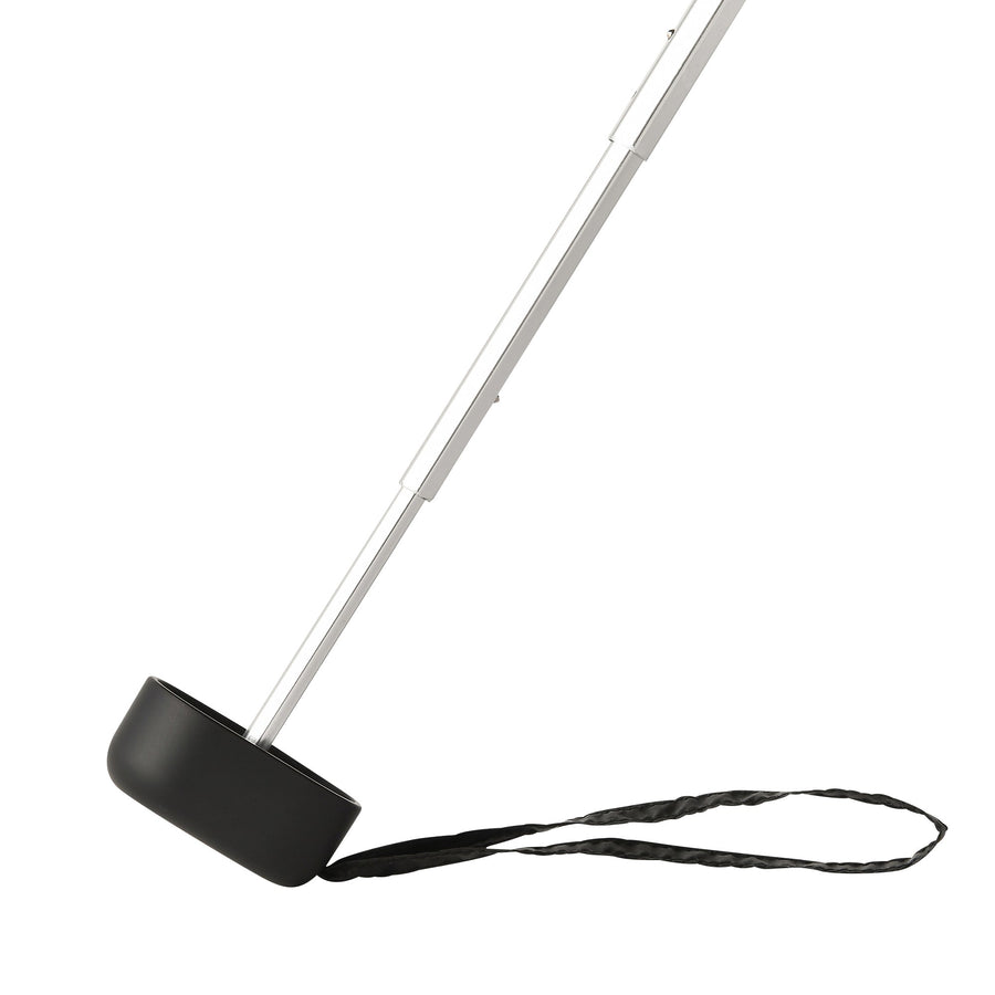 遮光 コンパクト パイピング 折りたたみ傘 47cm ブラック（晴雨兼用）