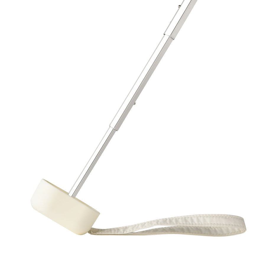 遮光 コンパクト パイピング 折りたたみ傘 47cm アイボリー（晴雨兼用）