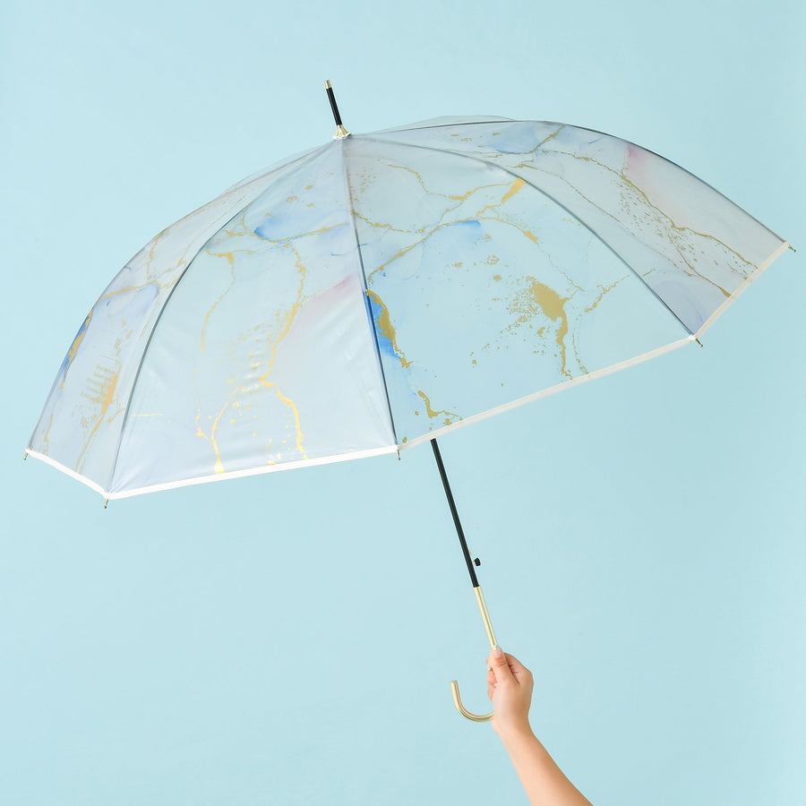 インクアートアンブレラ 長傘 61cm スカイブルー