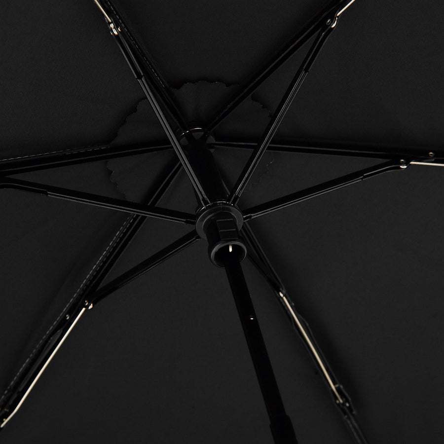 遮光 リボン 折りたたみ傘 50cm シルバー（晴雨兼用）