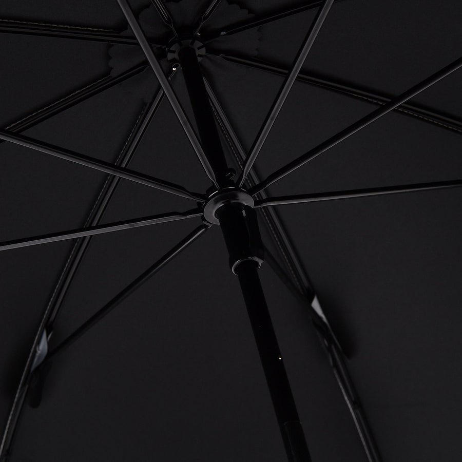 遮光 リボン 長傘 50cm シルバー（晴雨兼用）