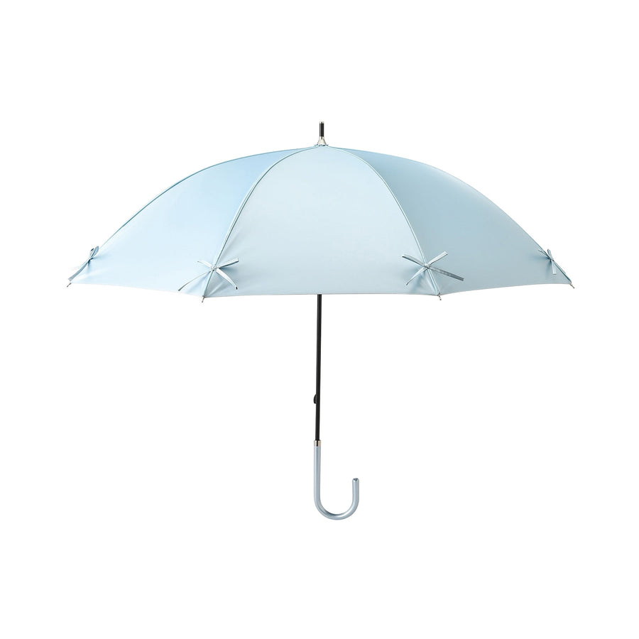遮光 リボン 長傘 50cm ライトブルー（晴雨兼用）