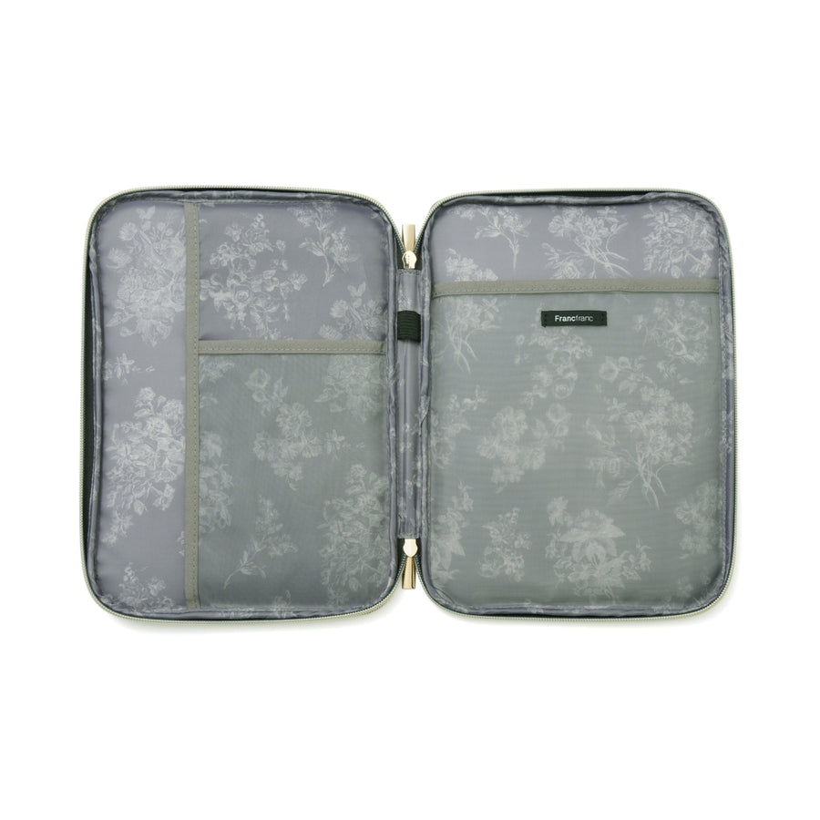 ギャザー タブレットケース ダークグレー