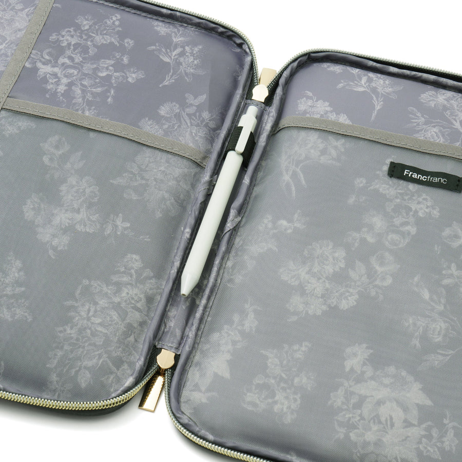 ギャザー タブレットケース ダークグレー