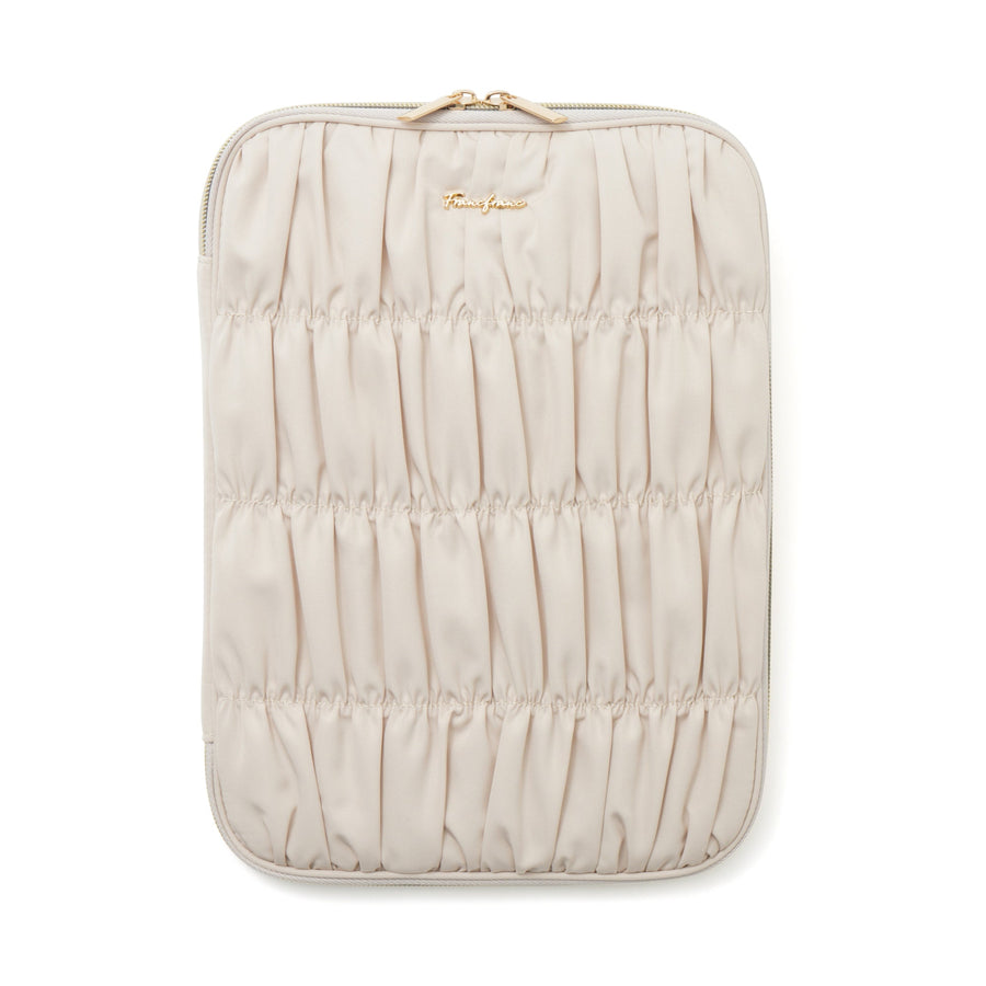 ギャザー タブレットケース ライトピンク