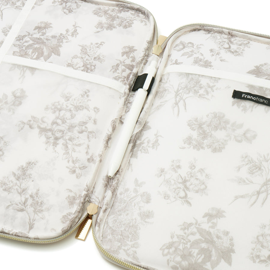 ギャザー タブレットケース ライトピンク