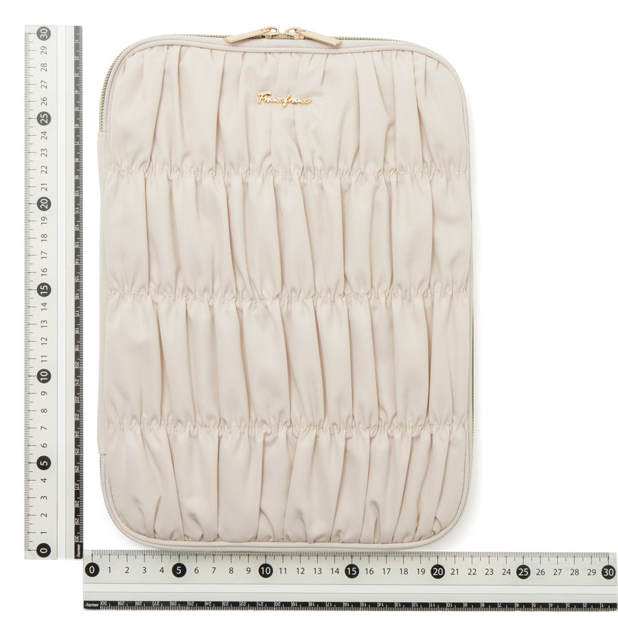 ギャザー タブレットケース ライトピンク