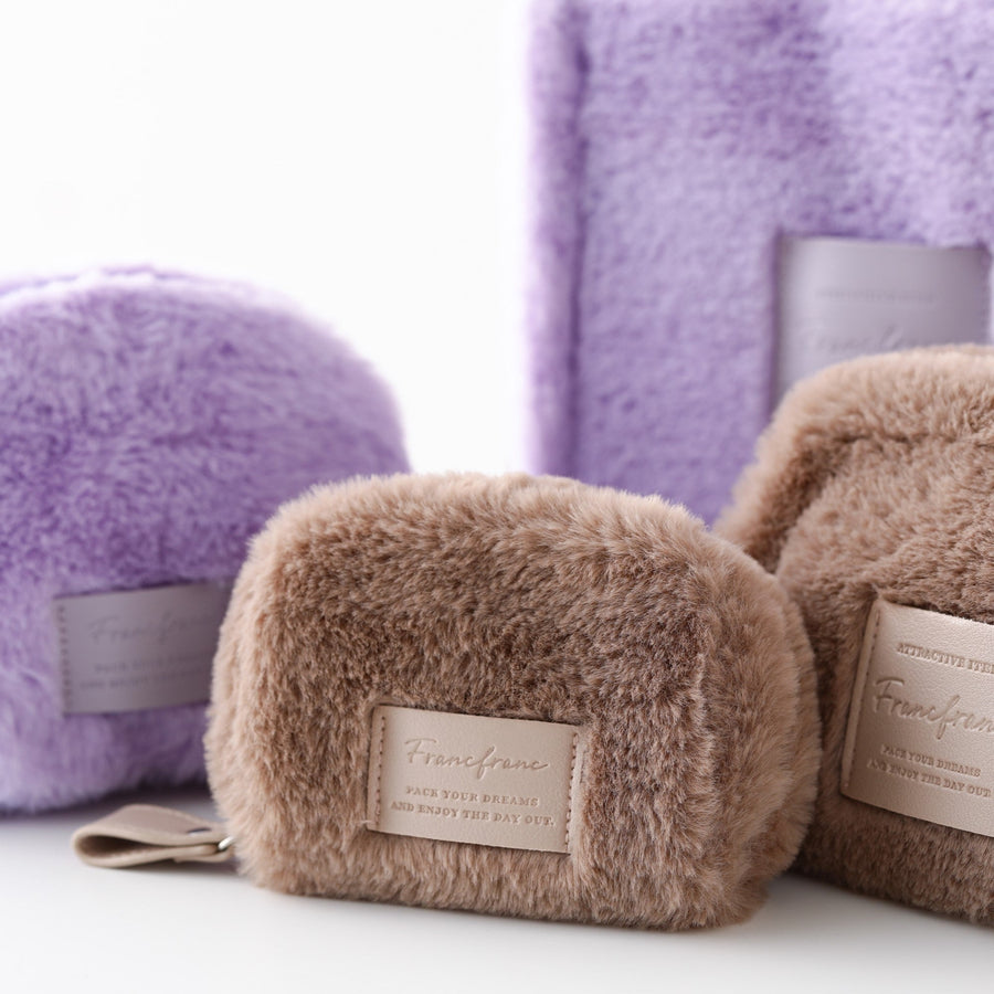 ファー ポーチ XS ベージュ