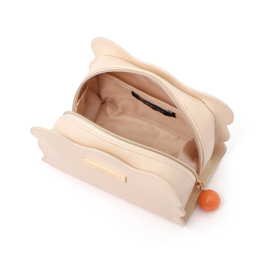 ウェーブシェイプ ポーチ S アイボリー