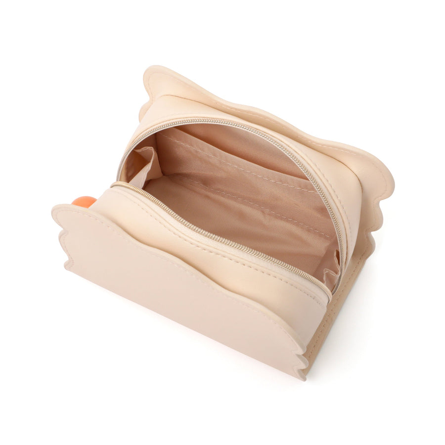 ウェーブシェイプ ポーチ S アイボリー