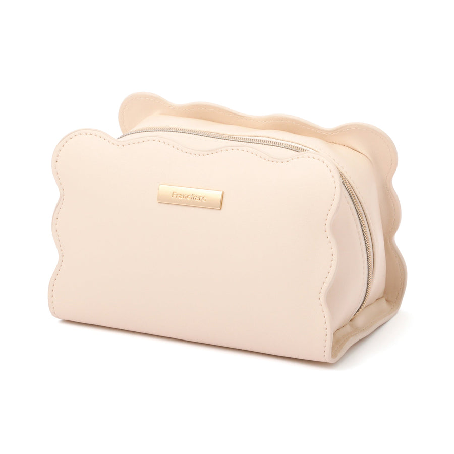 ウェーブシェイプ ポーチ L アイボリー