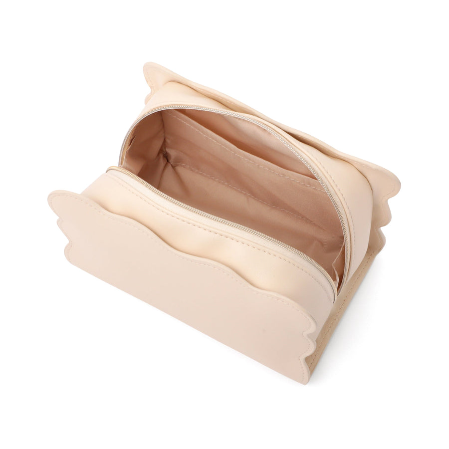 ウェーブシェイプ ポーチ L アイボリー