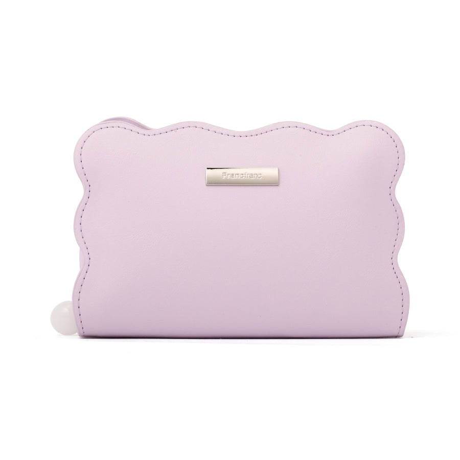 ウェーブシェイプ ポーチ L ライトパープル