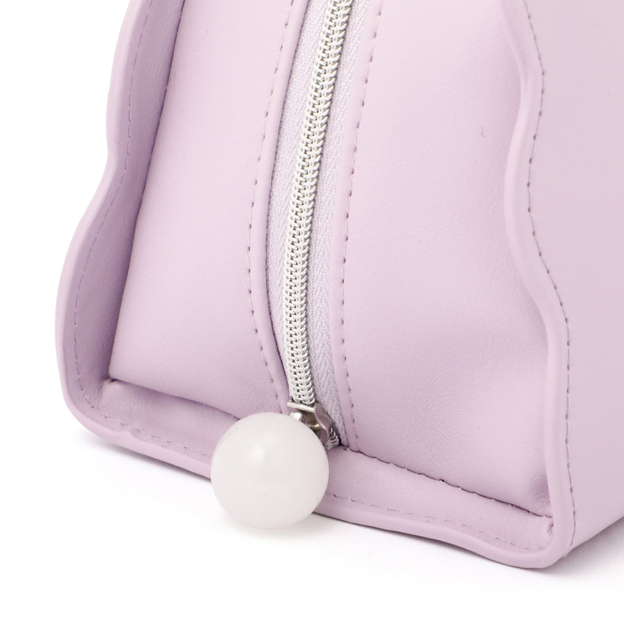 ウェーブシェイプ ポーチ L ライトパープル