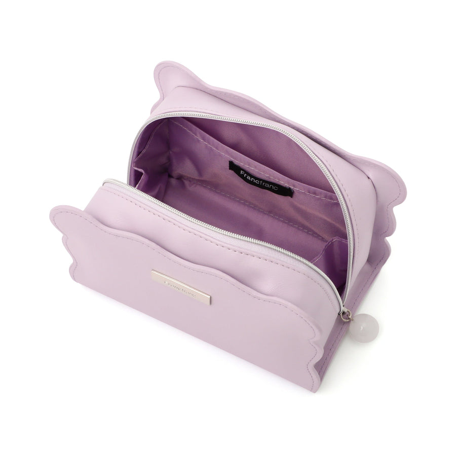 ウェーブシェイプ ポーチ L ライトパープル