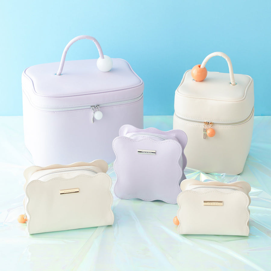 ウェーブシェイプ バニティポーチ S アイボリー