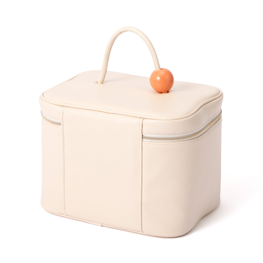 ウェーブシェイプ バニティポーチ L アイボリー