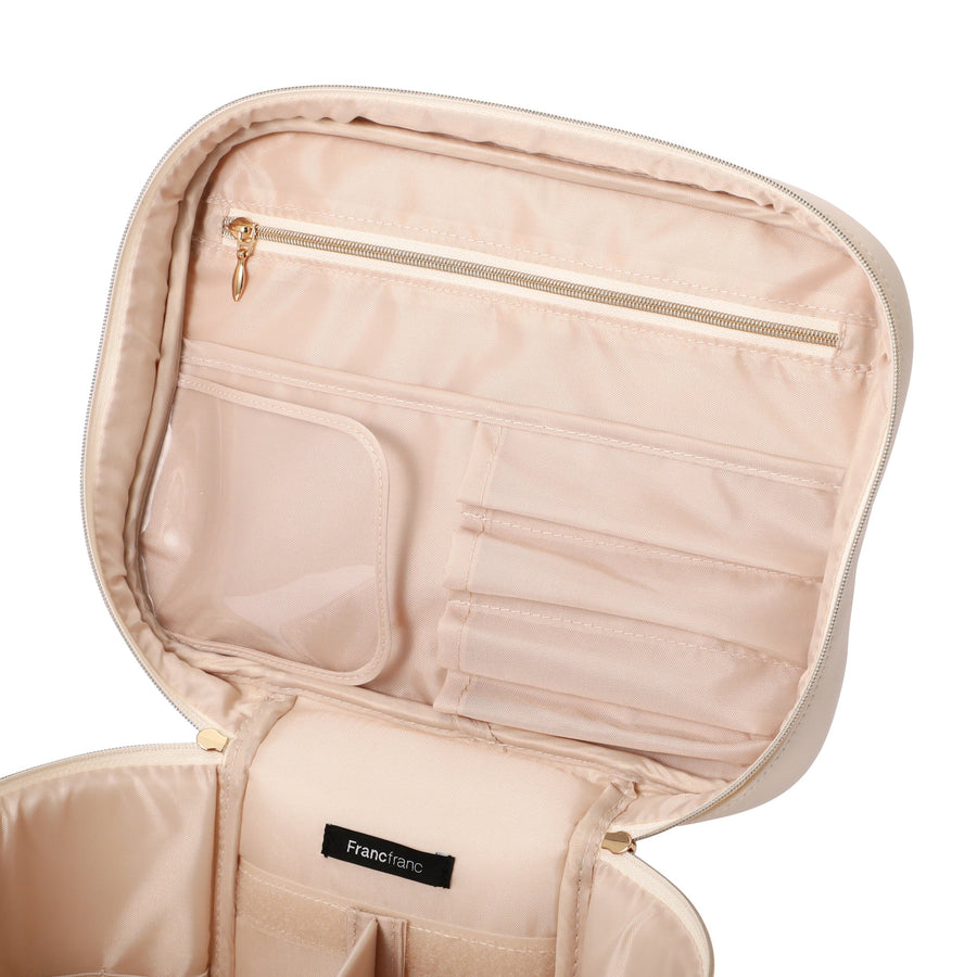 ウェーブシェイプ バニティポーチ L アイボリー