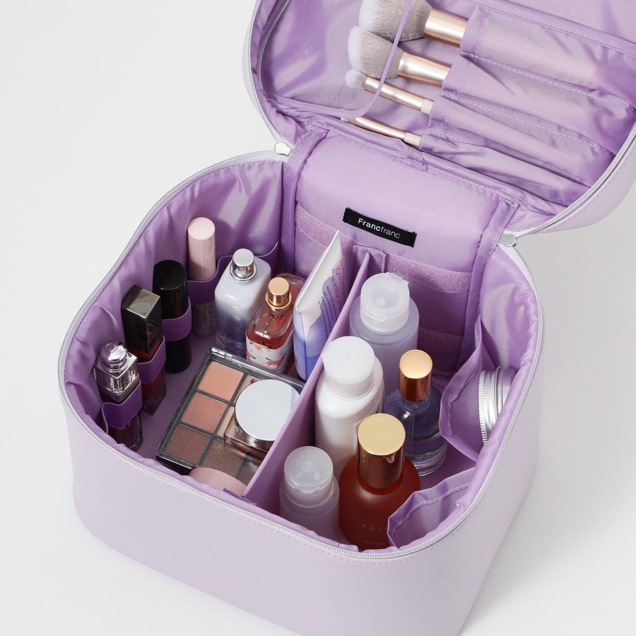 ウェーブシェイプ バニティポーチ L ライトパープル