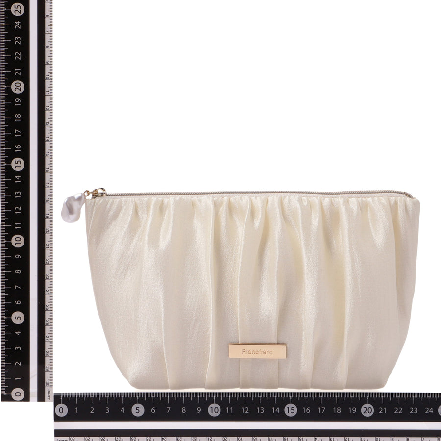 パールシフォン ポーチ L アイボリー