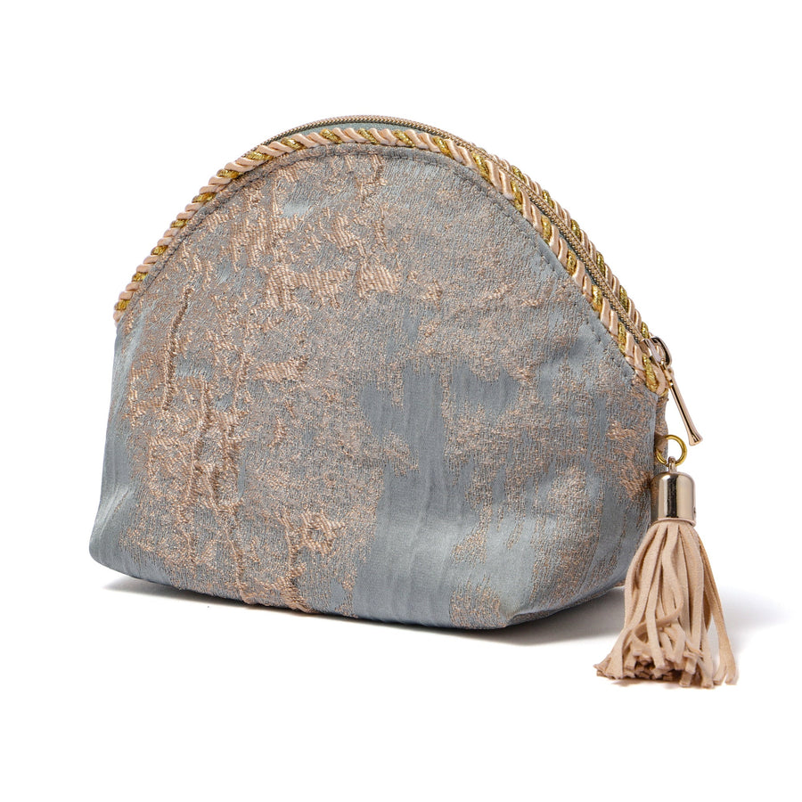 ゴールドマチエール ポーチ S ブルー