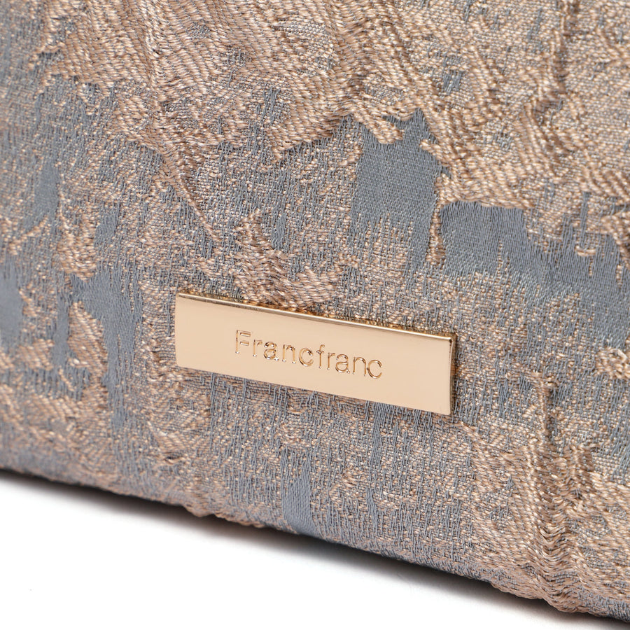 ゴールドマチエール ポーチ L ブルー