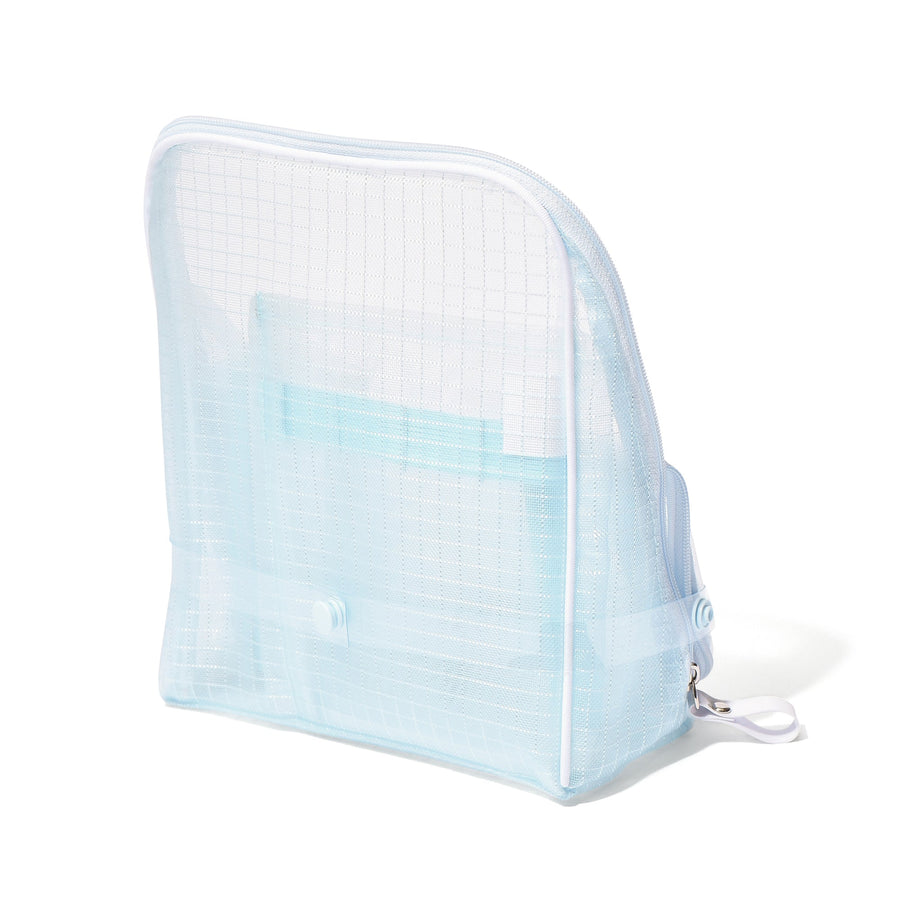 メッシュ ツールスタンドポーチ ライトブルー