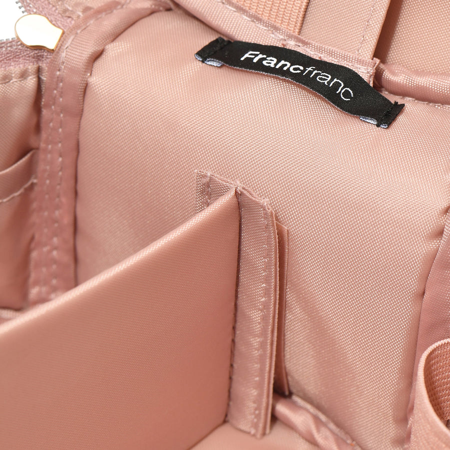 ベロアリボン バニティポーチ S ピンク