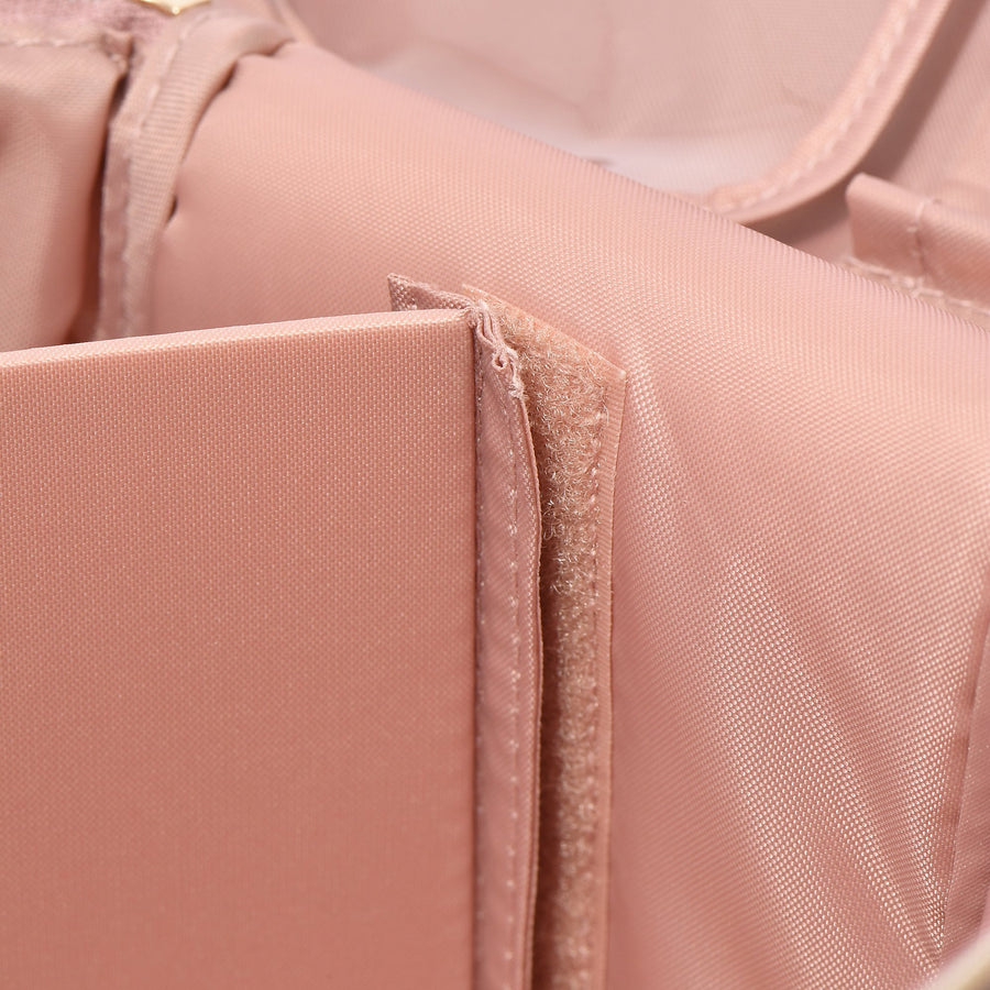 ベロアリボン バニティポーチ L ピンク