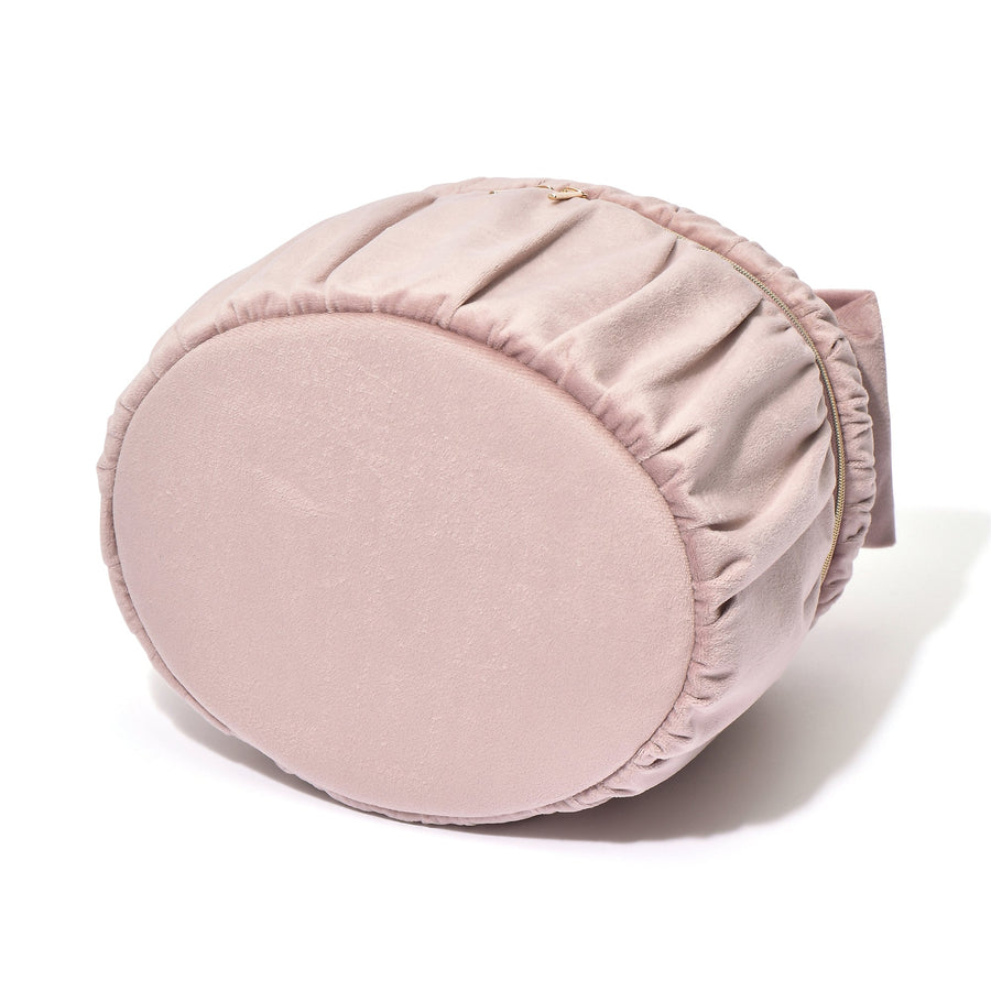 ベロアリボン バニティポーチ L ピンク